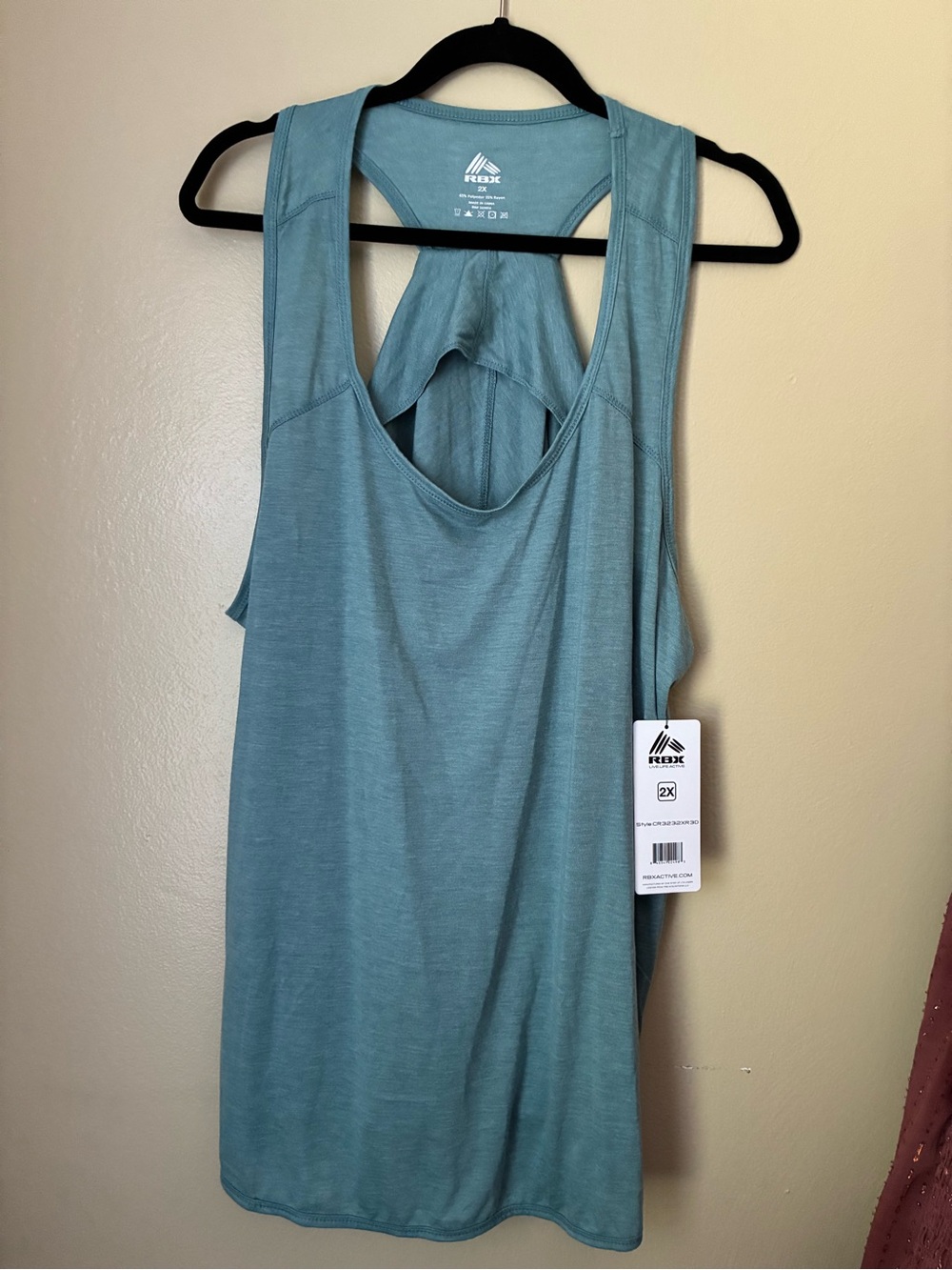 RBX Teal Cutout Racerback Muscle Tank
